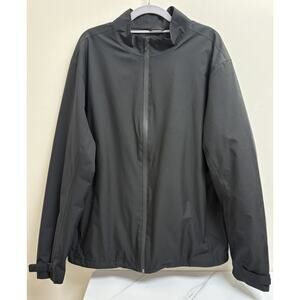 Walter Hagen Mens XL Black Performance Golf Windbreaker Jacket Full Zip Shell